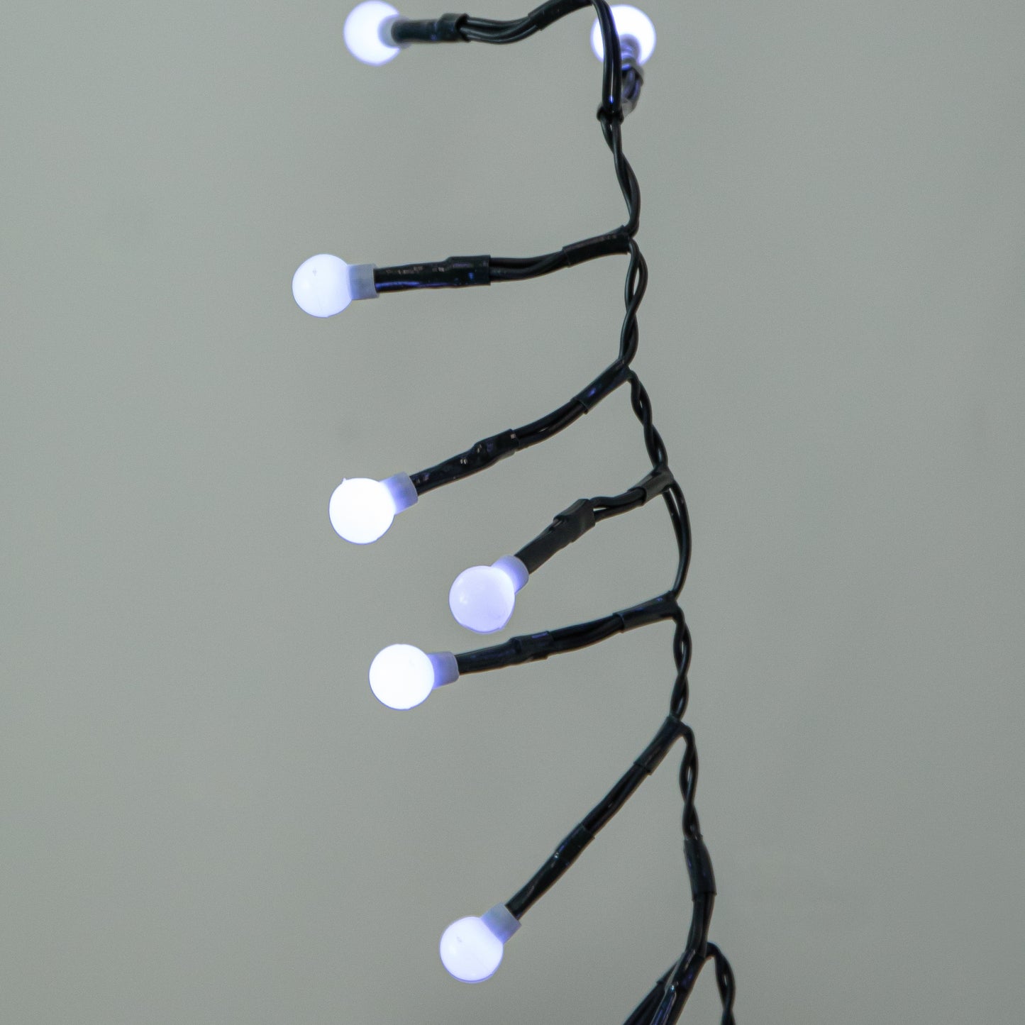 4.8m x 0.5m 425 LED Frosted Cluster Curtain Christmas Lights in White