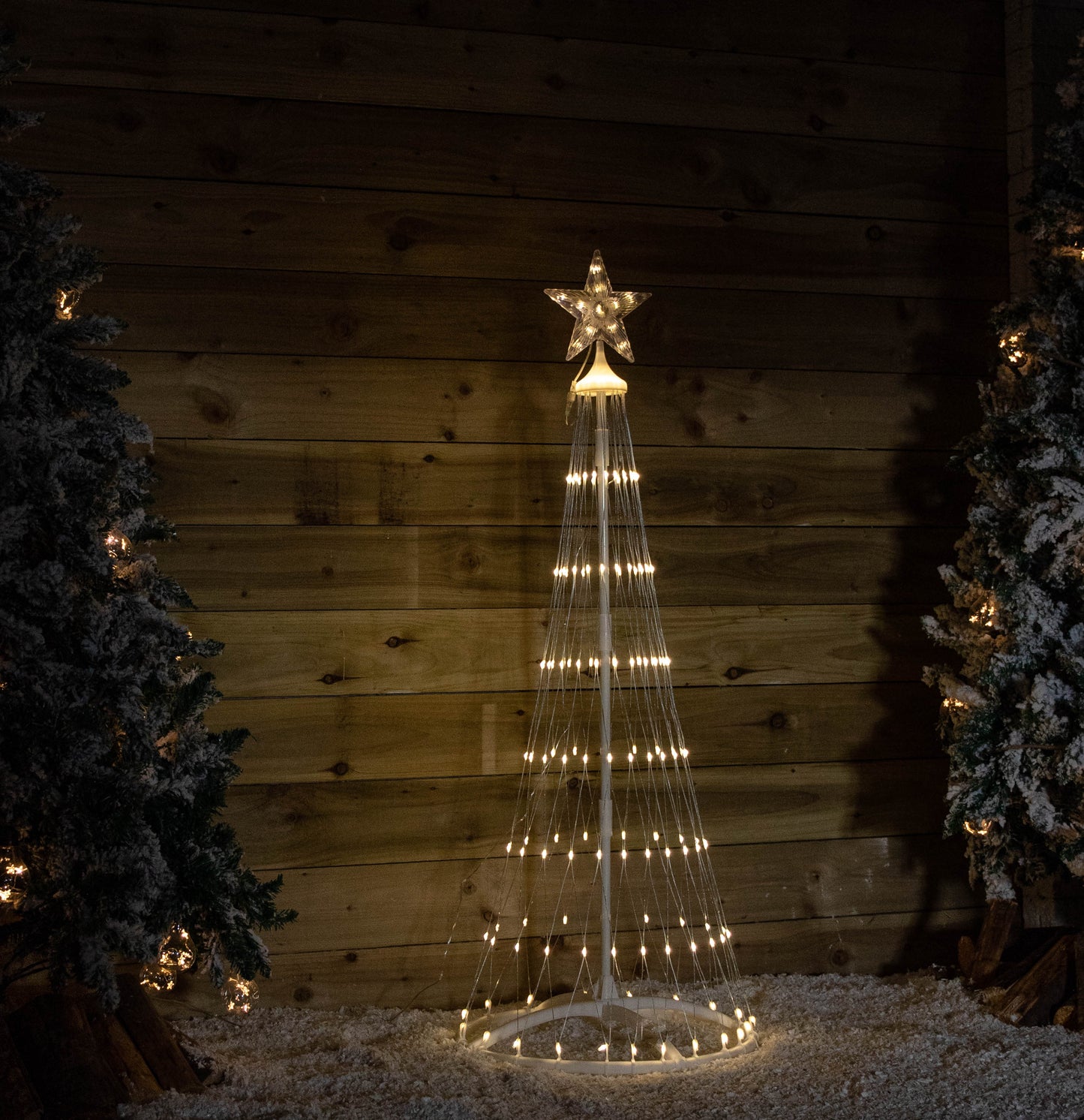 Factory Seconds: 1.35m Light up Christmas Cone Tree with 160 Warm White LEDs and Timer Function