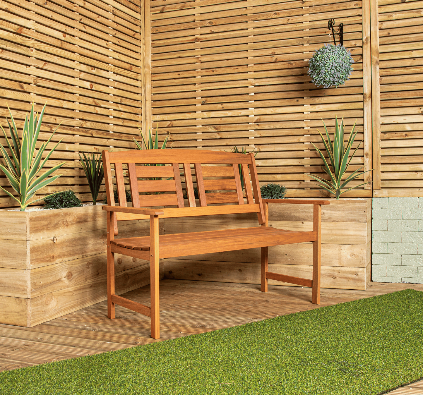 Hawkshead 2 Seater Outdoor Wooden Garden Patio Bench