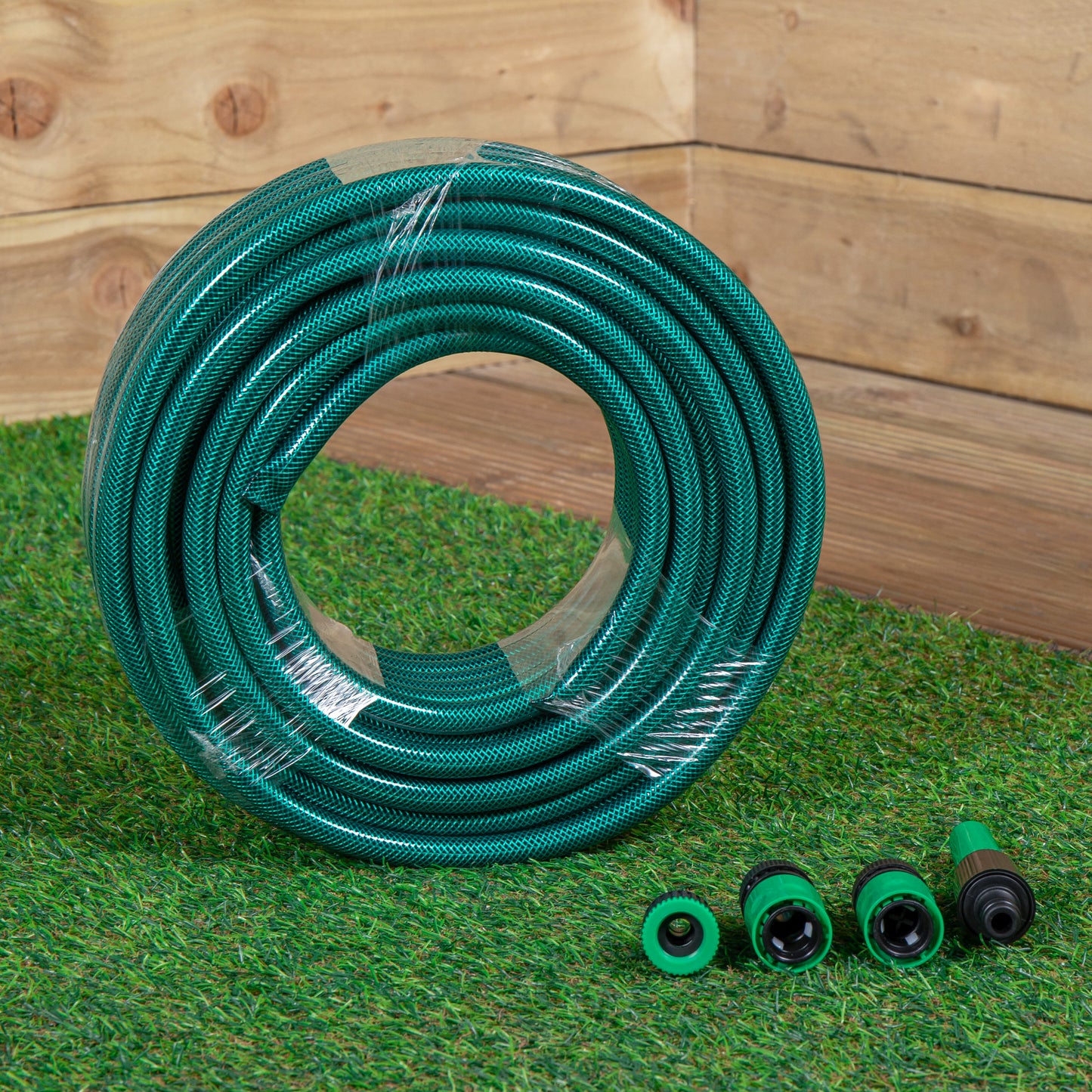 30m Reinforced Kink Resistant Garden Hose Pipe with Connectors 