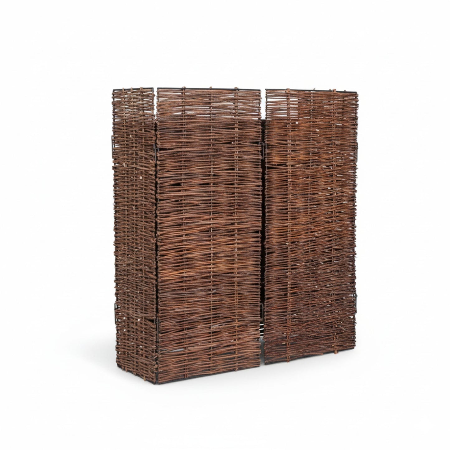 1.16m x 1.22m Double Garden Patio Willow Wheelie Bin Screen Hideaway