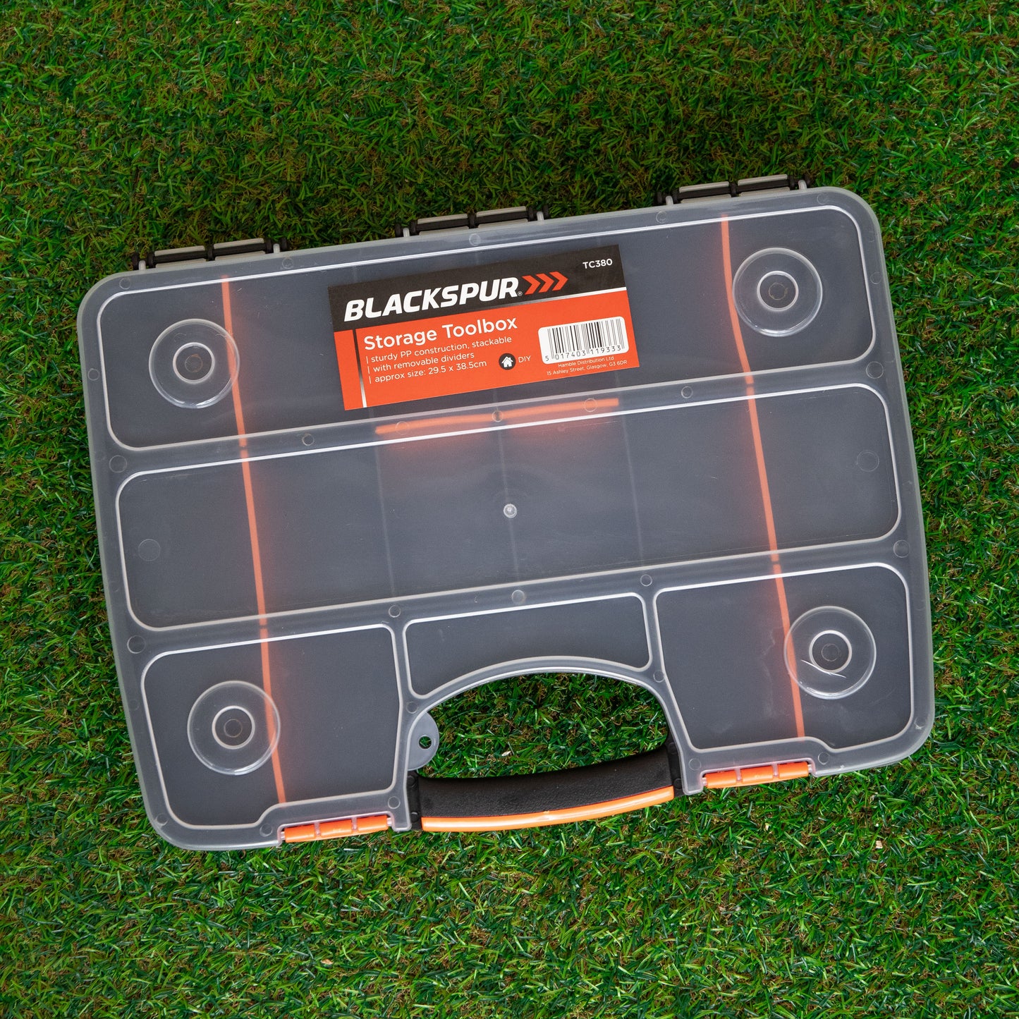29 x 38cm DIY Plastic Storage Tub Box with 15 Compartments