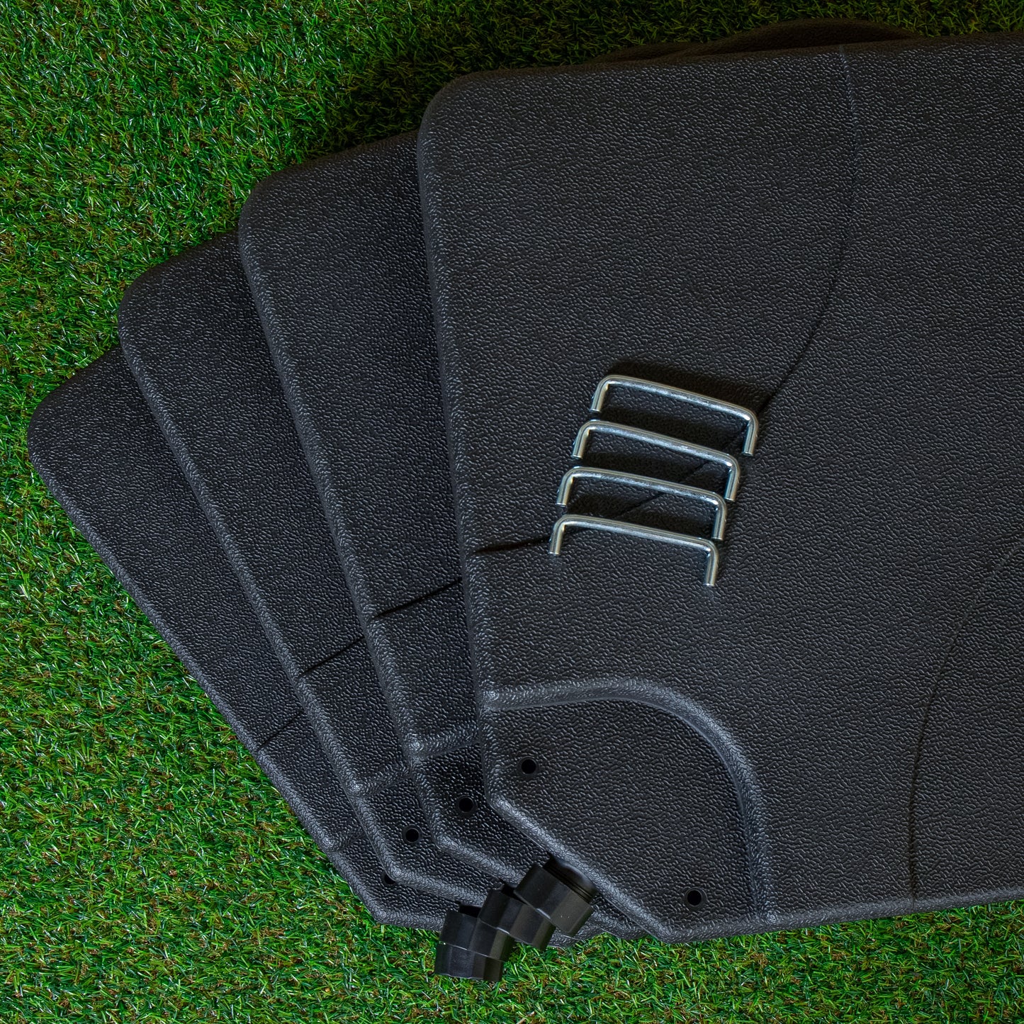 4 Piece Square Cantilever Parasol Base Weight Set Fillable with Sand or Water