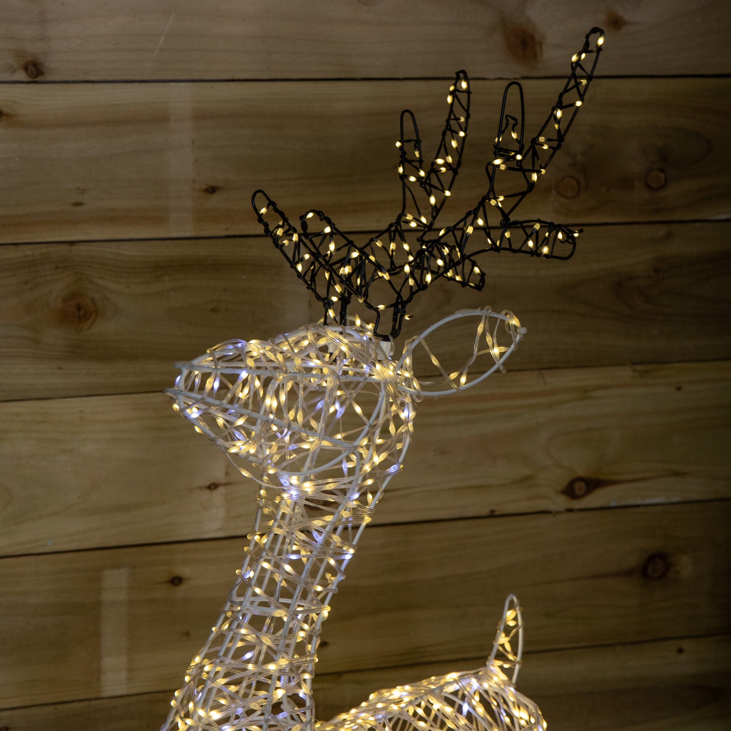 1.1m Light up FlexiBrights Christmas Reindeer with 1370 White and Warm White LEDs