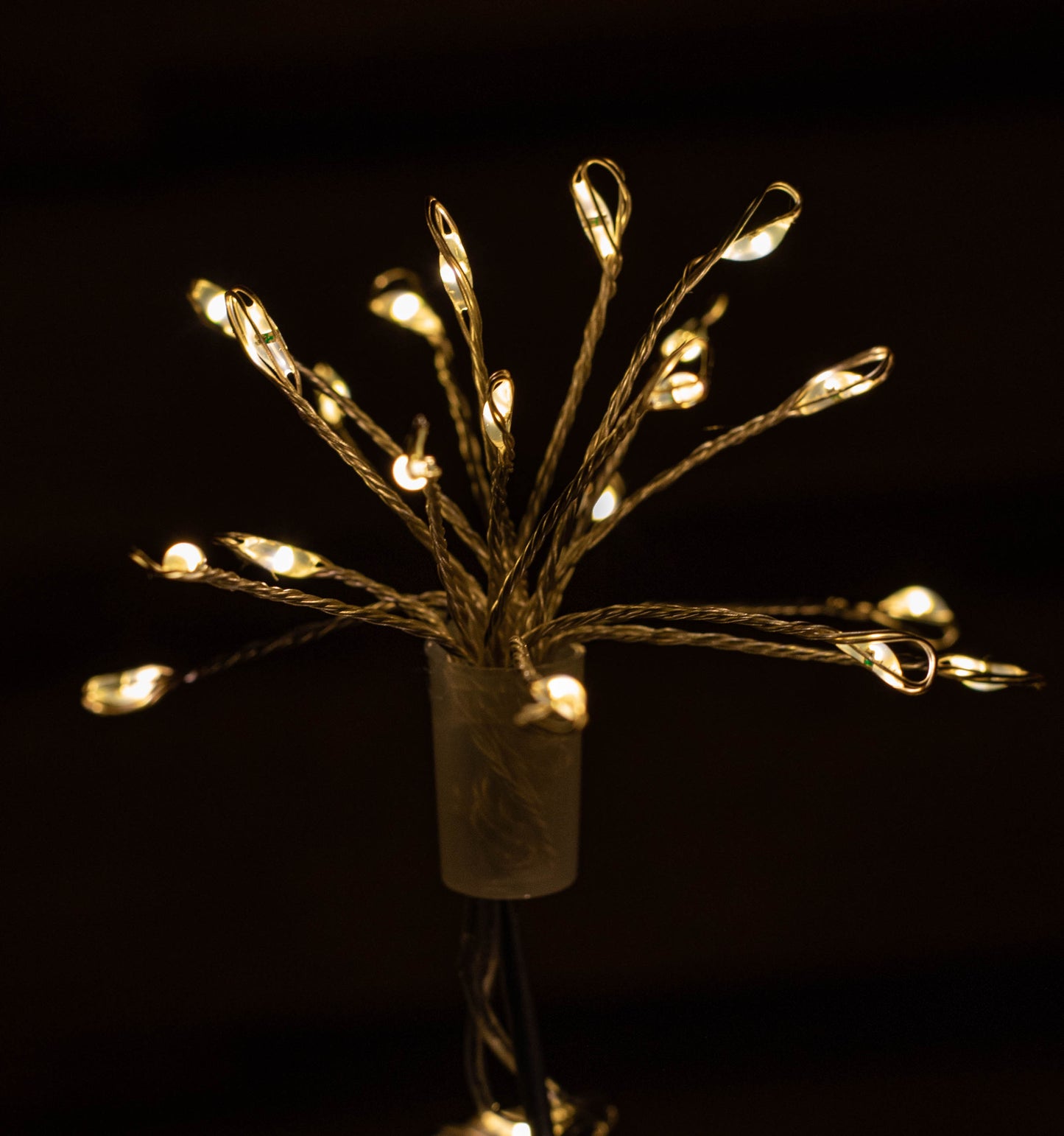 30cm Set of 4 Light up Silver Shaped Christmas Tree Garden Path Lights with 200 Warm White LEDs