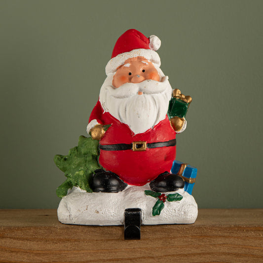 13cm Premier Christmas Stocking Hanger Decoration in Santa Design