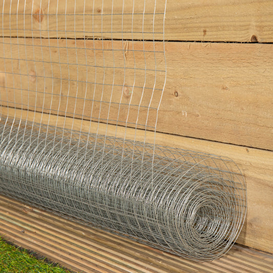 5m x 90cm x 25mm Wire Mesh Garden Galvanised Netting 
