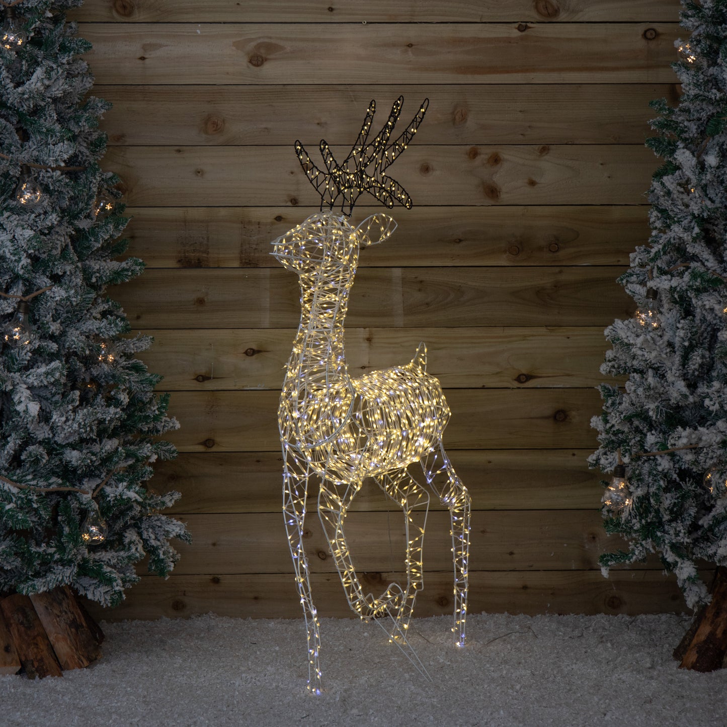 1.3m Light up FlexiBrights Christmas Reindeer with 1880 White and Warm White LEDs