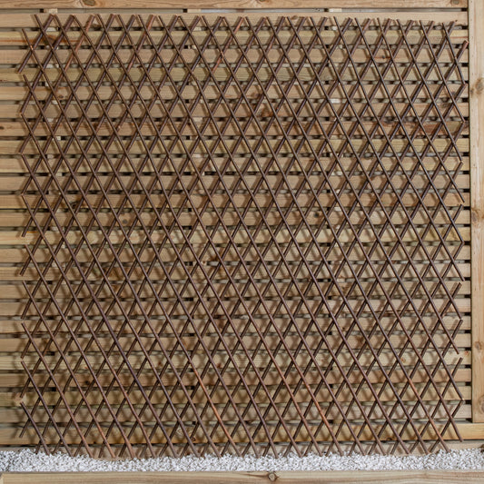 1.8m x 1.2m Large Expanding Garden Willow Trellis Plant Support