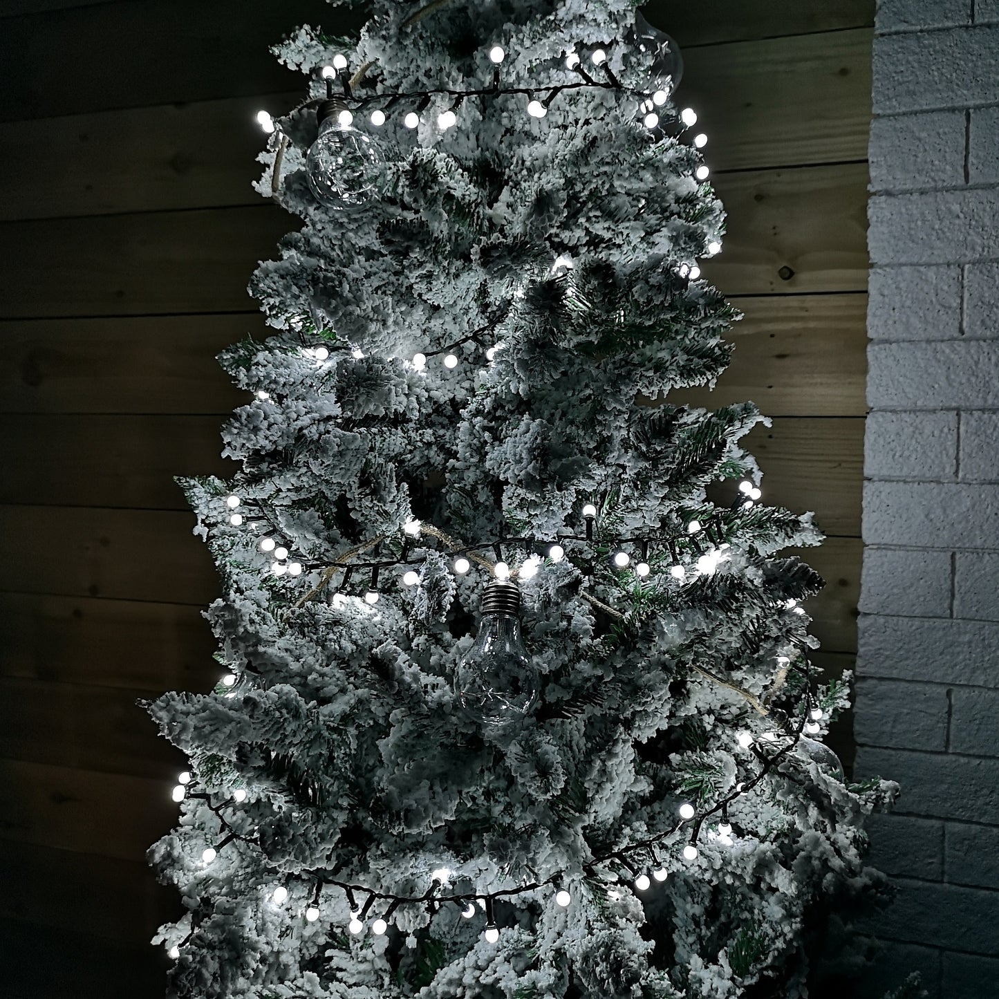 150 LED White String Lights - 3.75m Frosted Berry LED Christmas Tree Lights with Multi-Action Timer, Indoor & Outdoor Festive Garden Lights