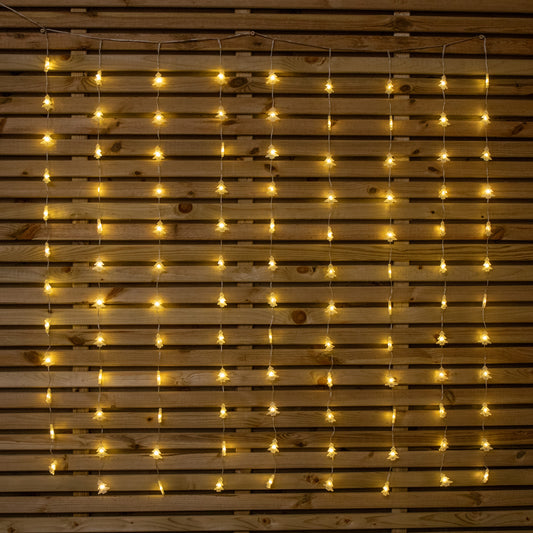 1.2 x 1.2m Light up Christmas Tree Curtain Lights with 108 Warm White LEDs