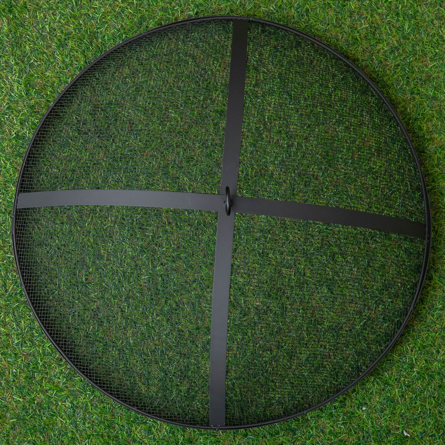 52cm Black Steel Outdoor Lustre Enamelled Firepit with Fire Poker