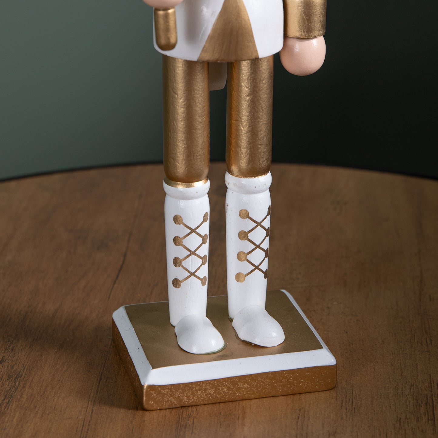 30cm Wooden Christmas Nutcracker Soldier Decoration with White Body and Shoes