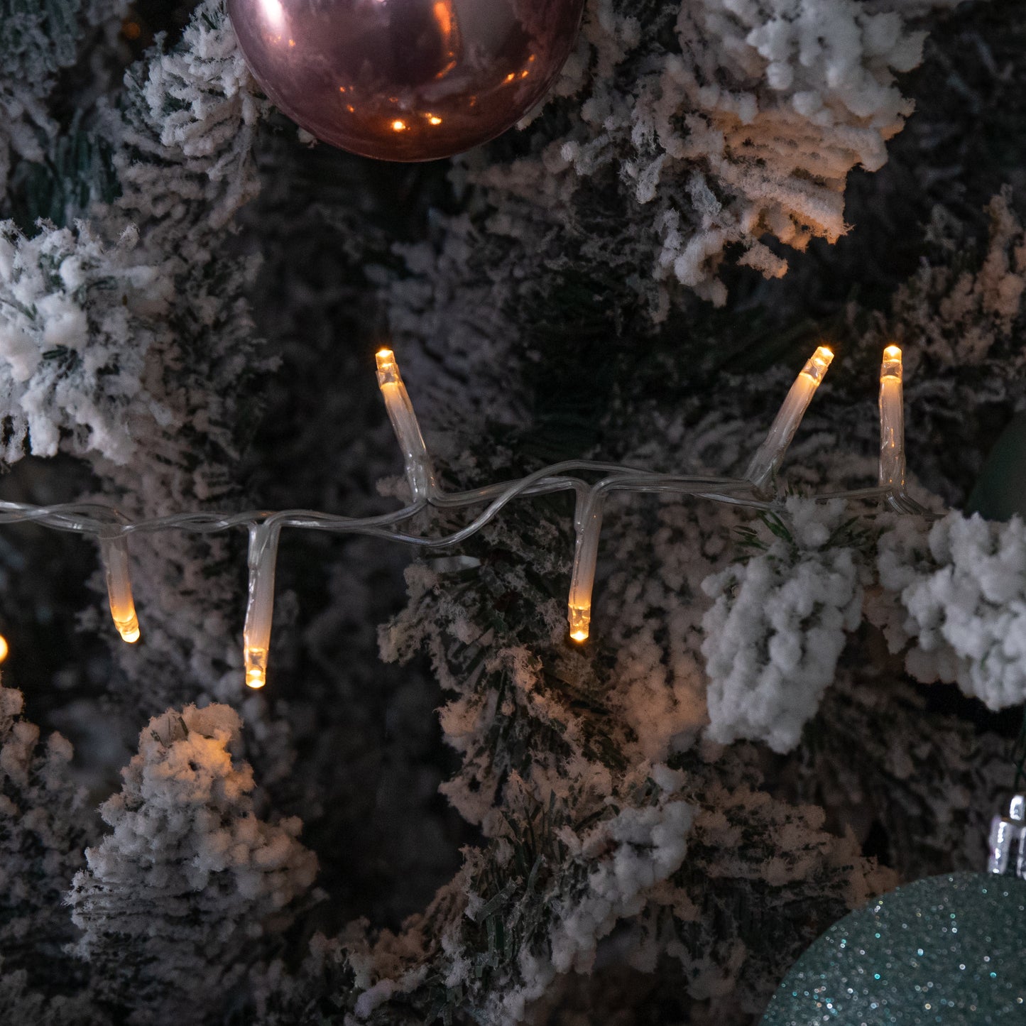 50m 2000 LED TreeBrights Christmas String Lights with Timer in Vintage Gold on Clear Cable