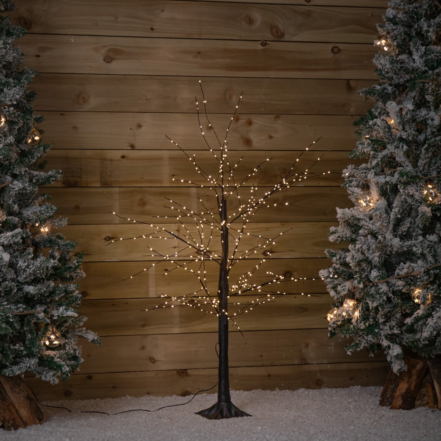 Factory Seconds: 4ft (1.2m) Tall Light up Black Micro Dot Christmas Tree with 400 Warm White LEDs and Remote Control
