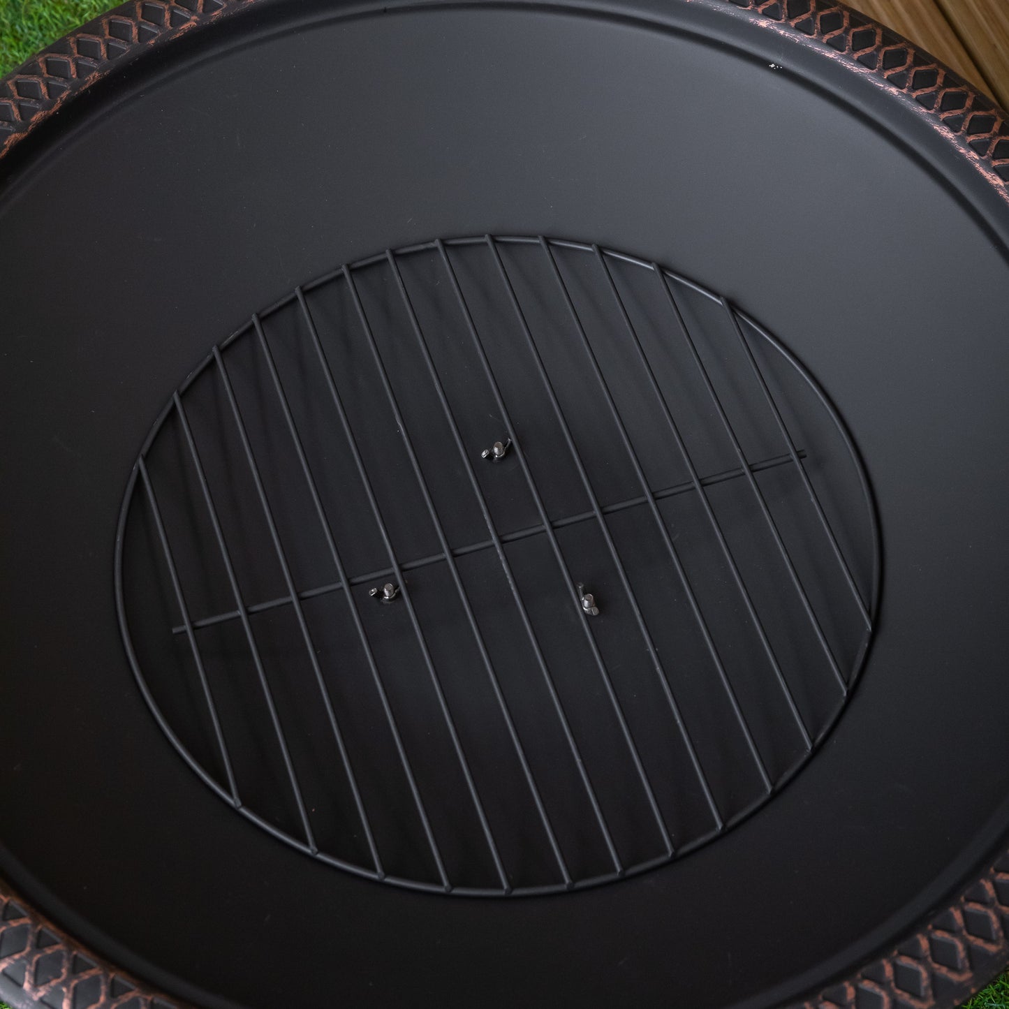 50cm Bronze Effect Steel Toscana Outdoor Garden Fire Pit