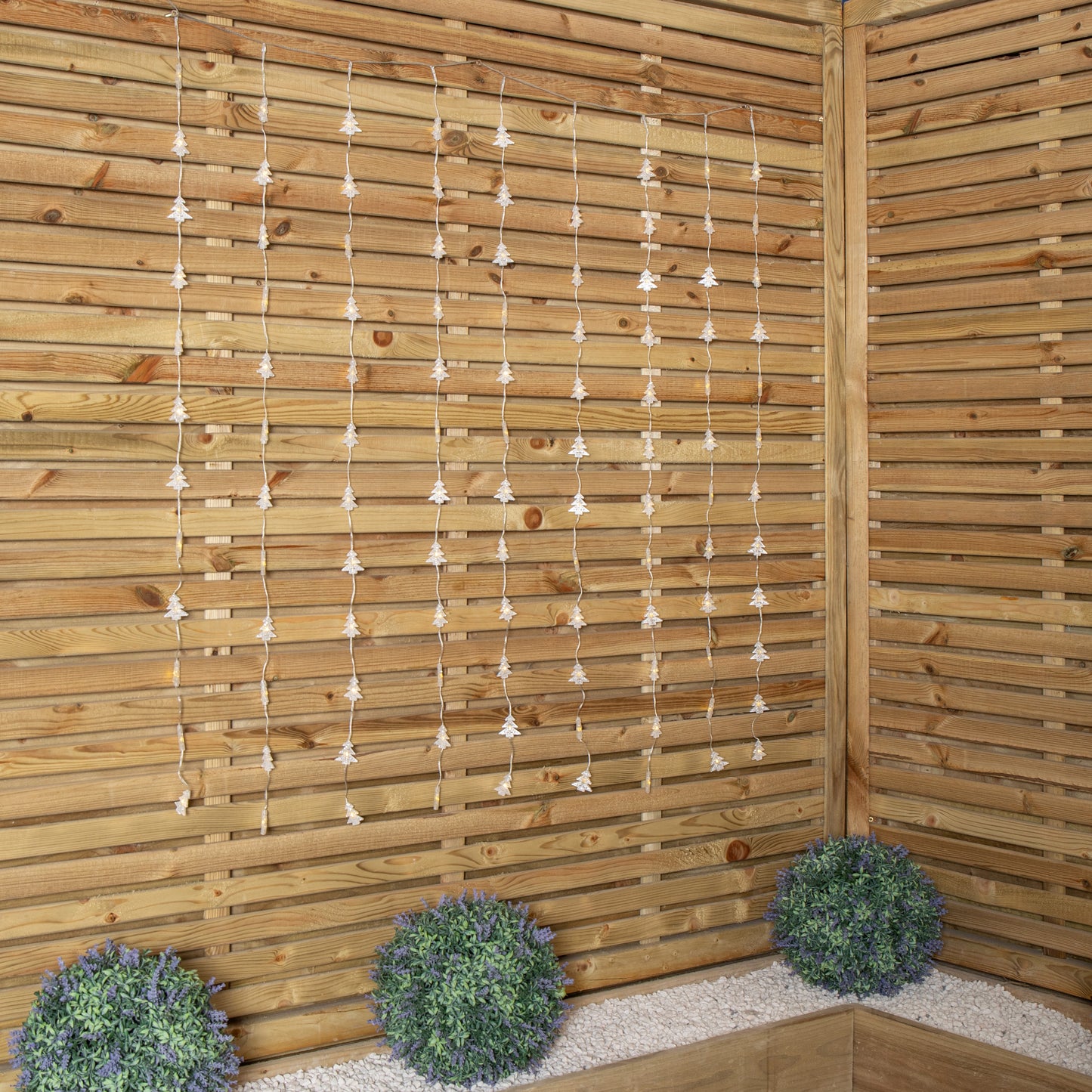 1.2 x 1.2m Light up Christmas Tree Curtain Lights with 108 Warm White LEDs