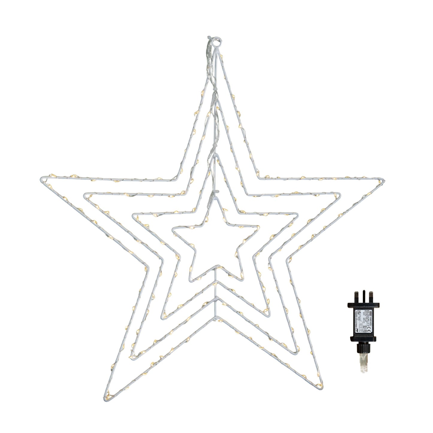 50 x 50cm Light up 4 Layered Christmas Star with 165 Warm White LEDs