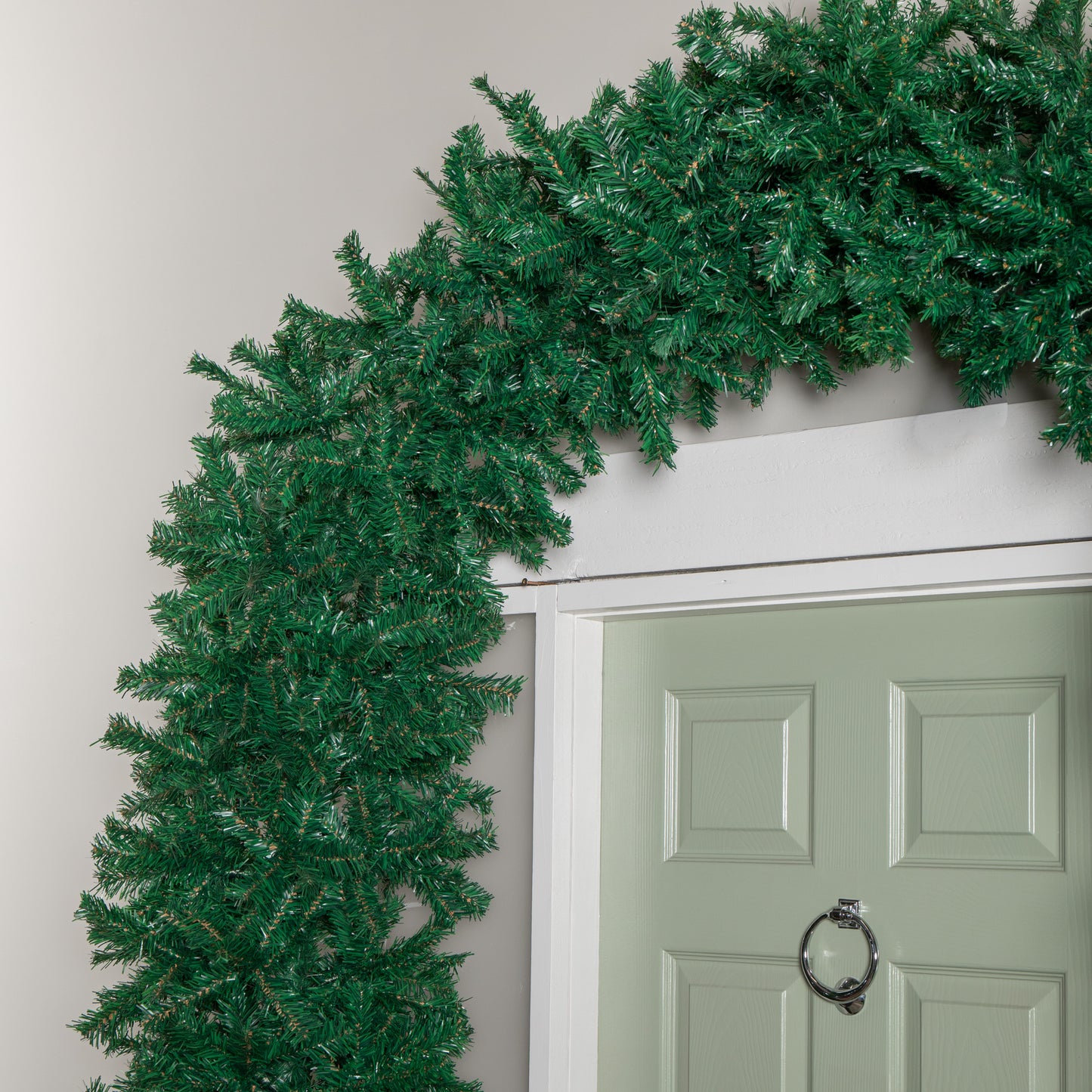 8ft (2.50m) Samuel Alexander Single Door Plain Green Christmas Tree Arch with 2000 Tips