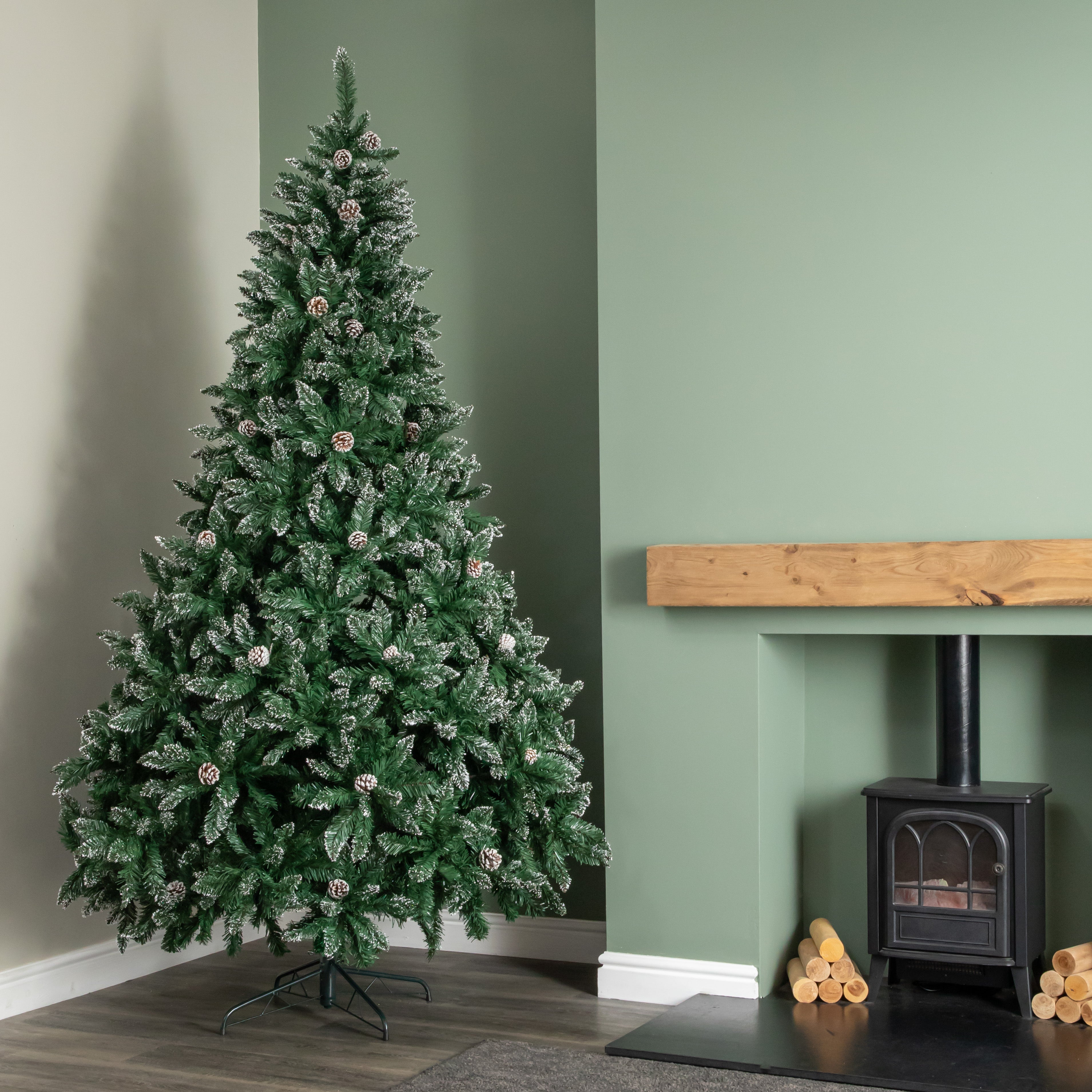 pinetree です。 8ft (2.4m) Tall Rocky Mountain Pine Christmas Tree with 1769 Snow