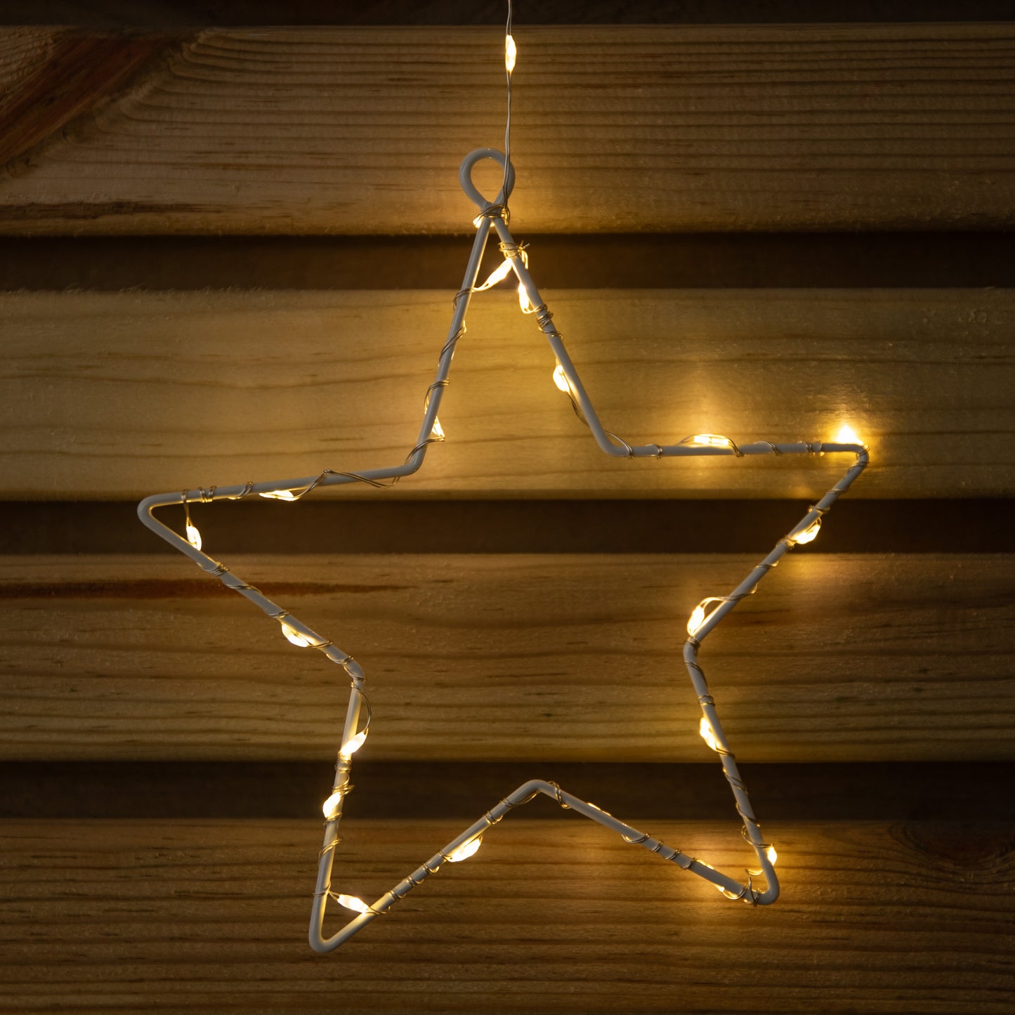 Factory Seconds: 1.2m x 1.2m Light up Star Pin Wire Christmas Curtain Lights with 303 Warm White LEDs