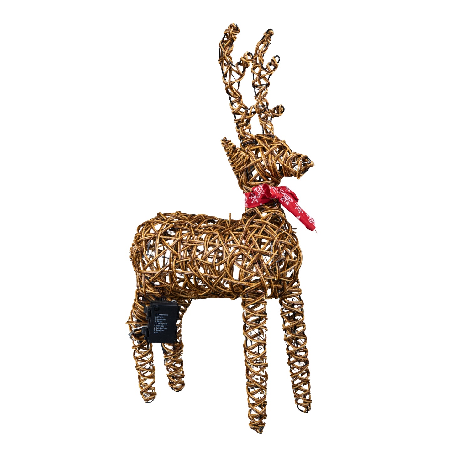 70cm Battery Operated Light up Brown Christmas Reindeer with 80 Warm White LEDs