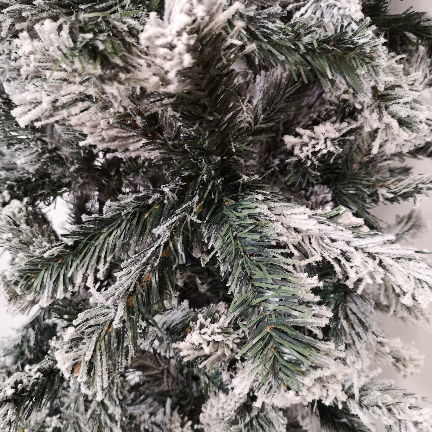 Factory Seconds: 8ft Indoor Flocked PVC Christmas Tree Arch with Snow Tips and Flat Top