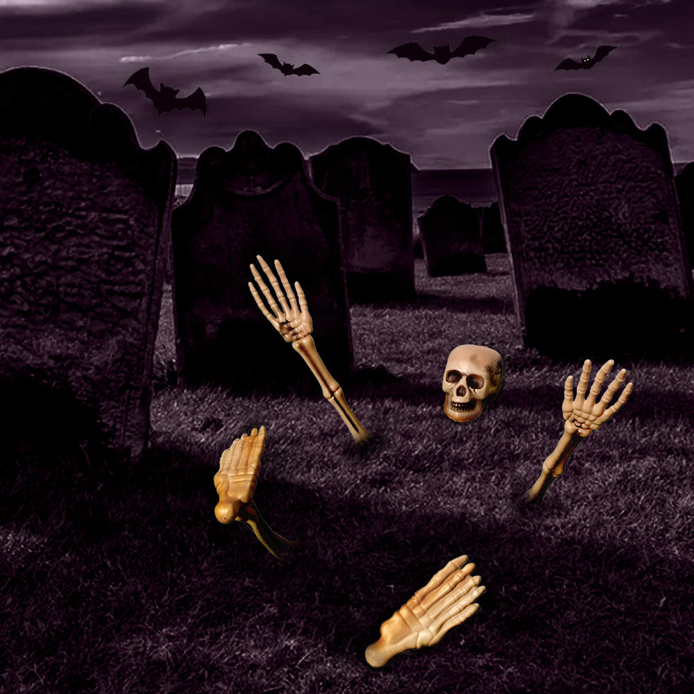 Buried Skeleton Ground Breaker Outdoor Halloween Decoration Set