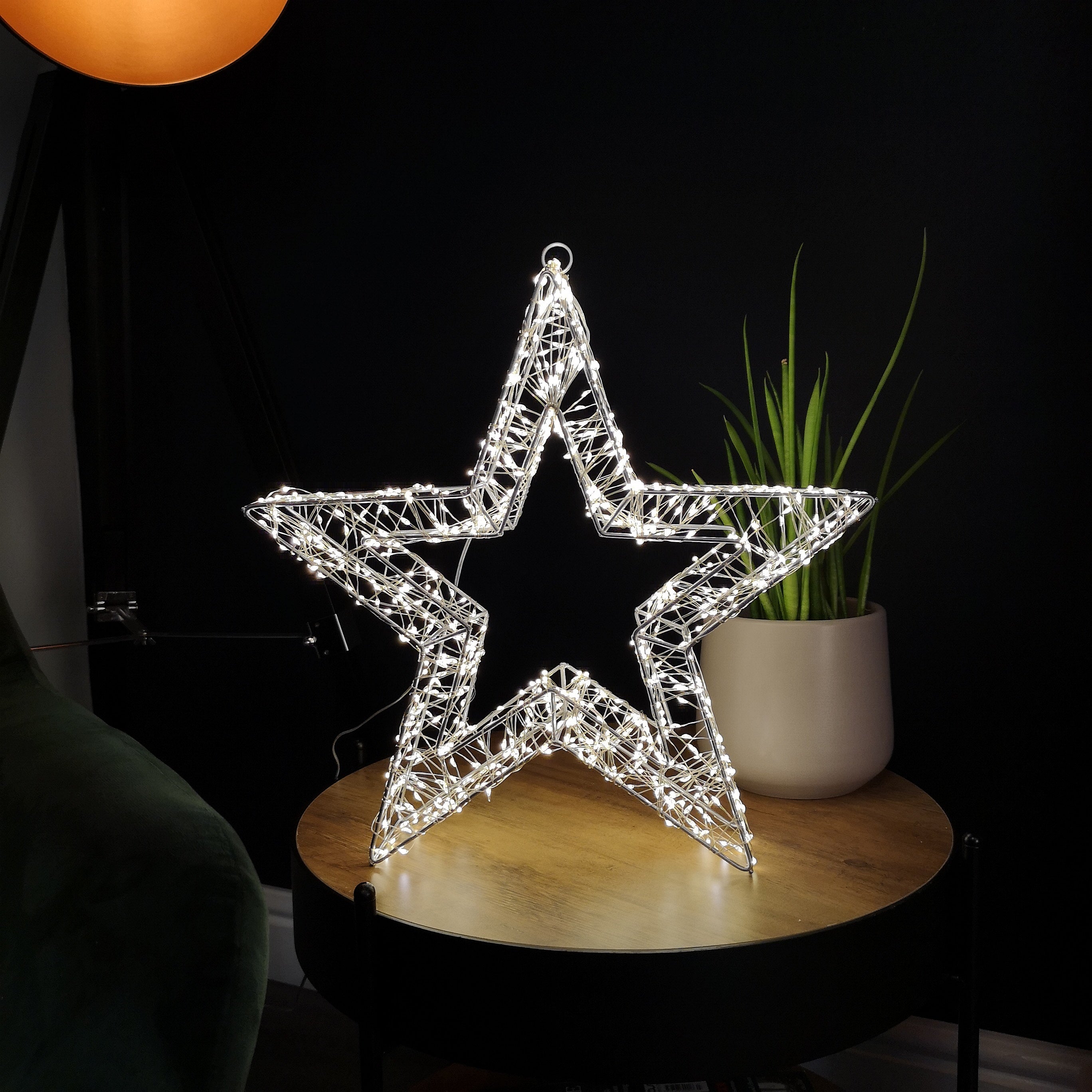 960 LED 38cm Tall Christmas Galaxy Light Up Star Decoration with Warm White Lights
