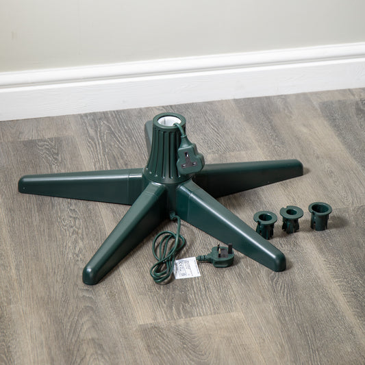 20cm x 65cm Green Rotating Christmas Tree Stand for 2.4m Max Tree Height