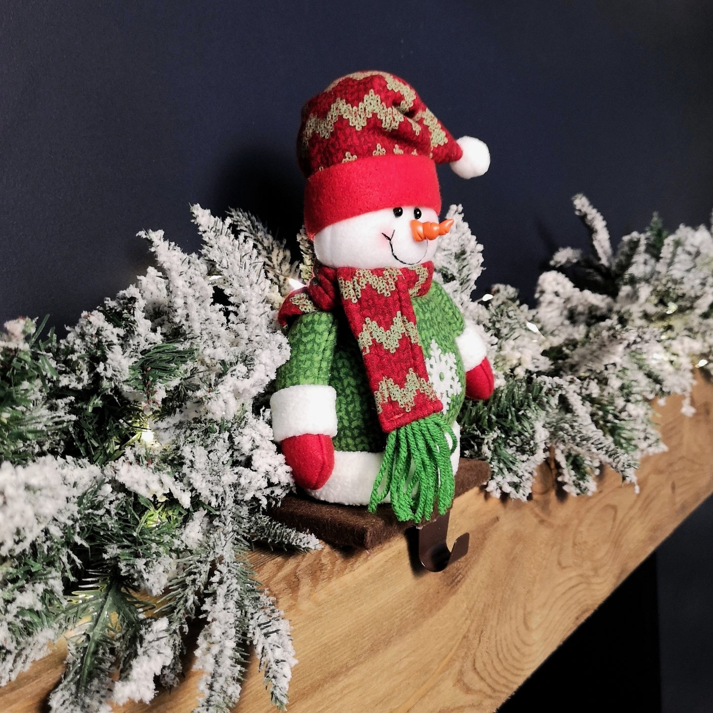 28cm Plush Christmas Snowman Stocking Holder Decoration