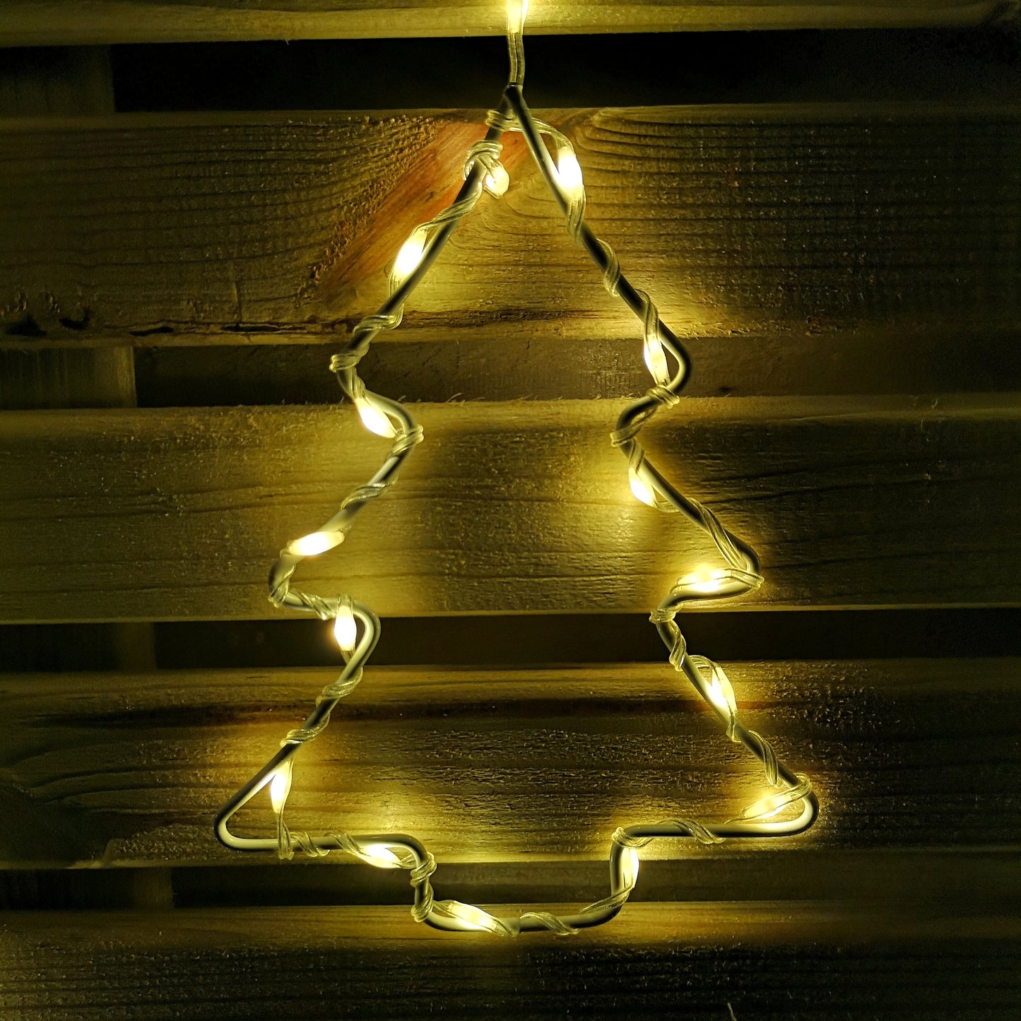 1.2m Light up Festive Curtain Christmas Lights with Warm White LEDs