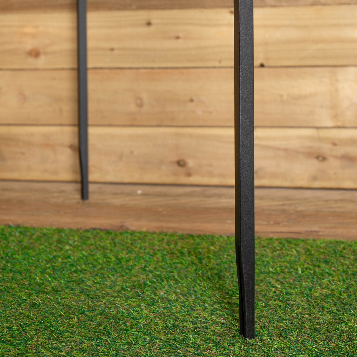 2.28m x 1.1m Black Garden Steel Arch Trellis for Climbing Plants 