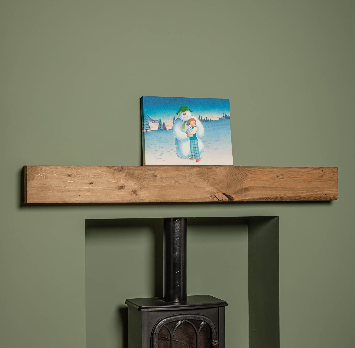  Battery Operated 30x40cm Colour Change LED Snowman Snowdog & Billy Canvas Wall Art