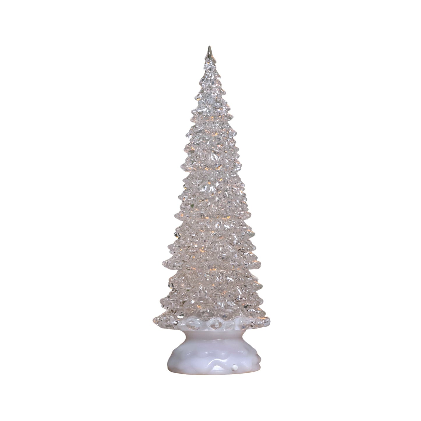 Factory Seconds: 32cm Dual Power LED Christmas Glitter Water Spinner Colour Changing Tree