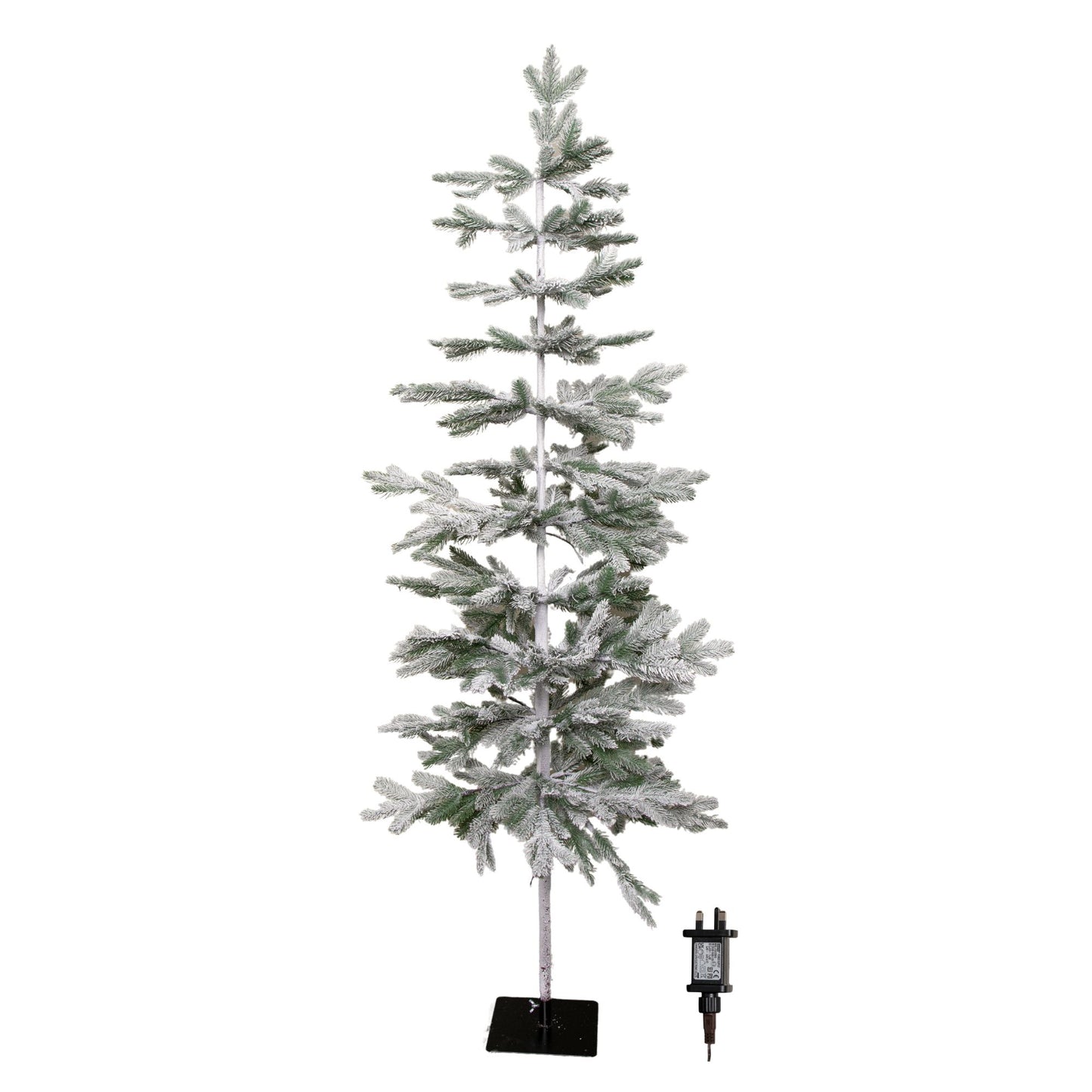 6ft (1.8m) Light up Christmas Pine Needle Tree with 300 Warm White LEDs and Metal Stand