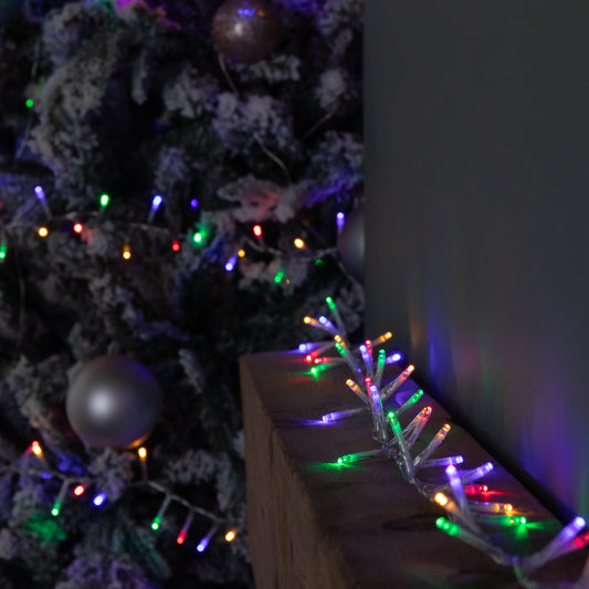 18.7m 750 LED TreeBrights Christmas String Lights on Clear Cable with Timer in Multi-Coloured