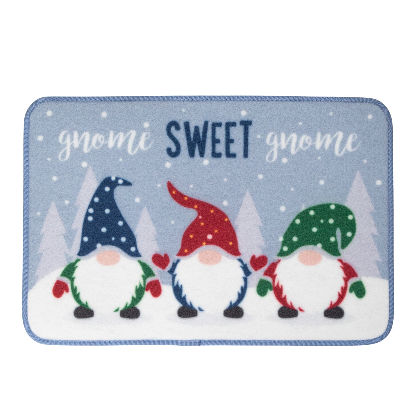 60cm x 40cm Gnome Sweet Gnome Fabric Christmas Doormat