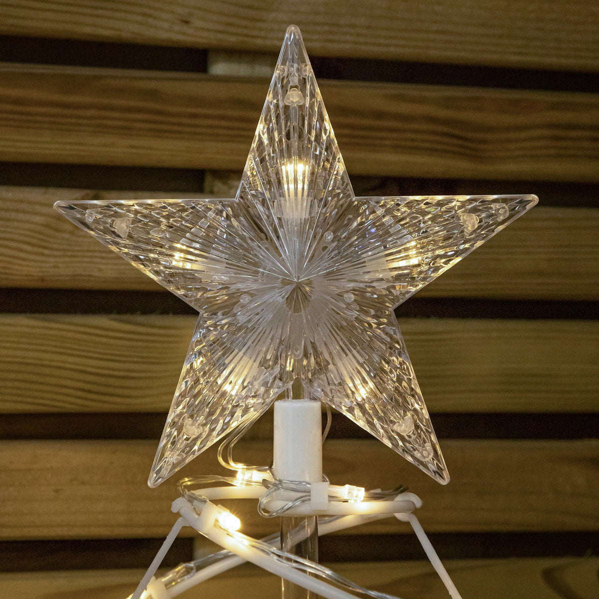 45cm Set of 4 Light up White Spiral Christmas Tree Garden Path Lights with 100 Warm White LEDs