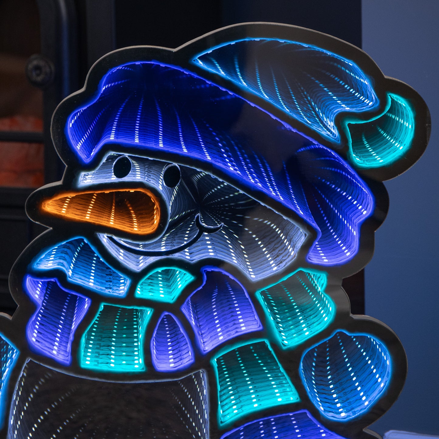 40cm Light up Snowman Infinity Christmas Decoration with Blue and White LEDs