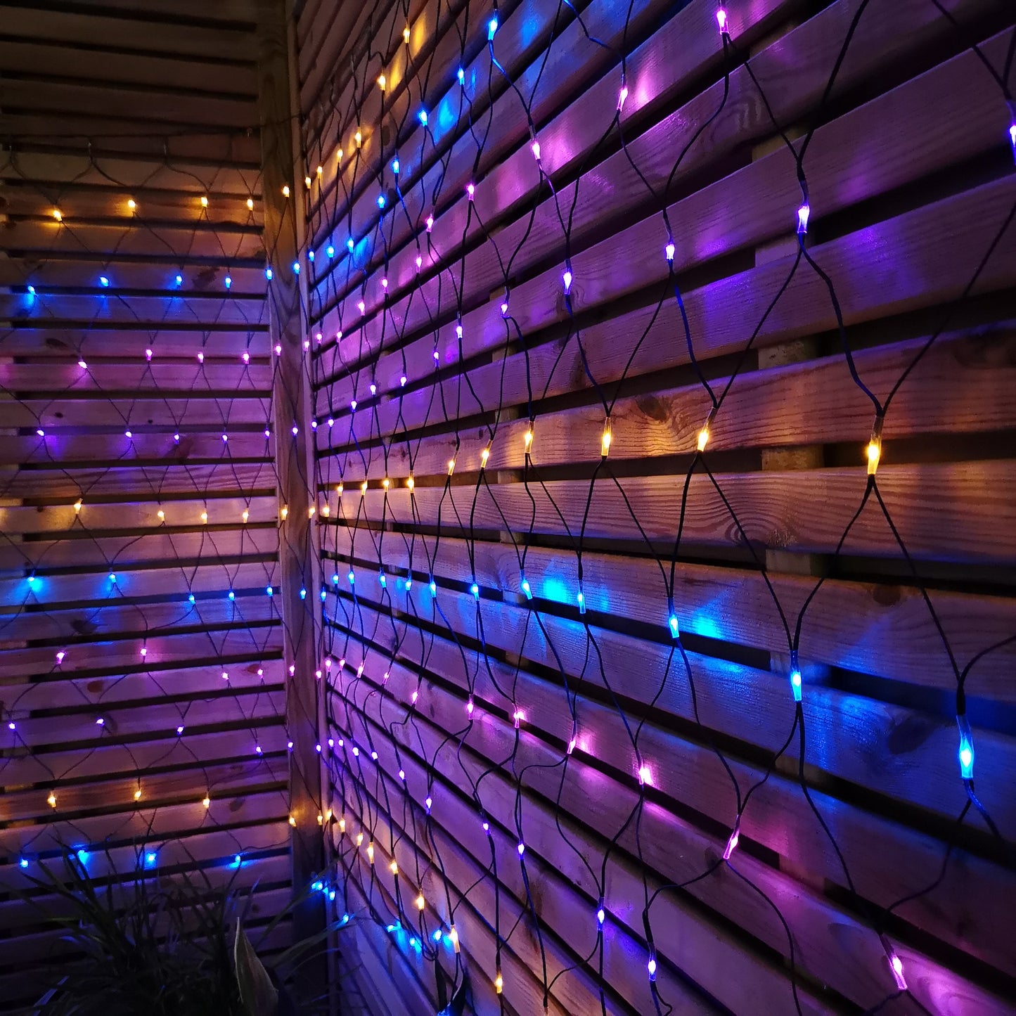 3.5m Multi Function Rainbow LED Net Lights Christmas Decorations with Timer