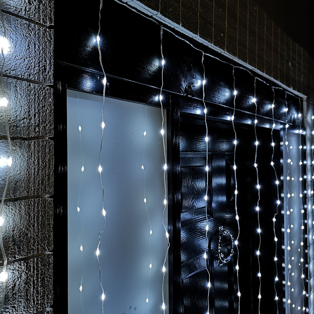 2.1m 300 LED Indoor Outdoor Party Curtain Christmas Lights in Cool White