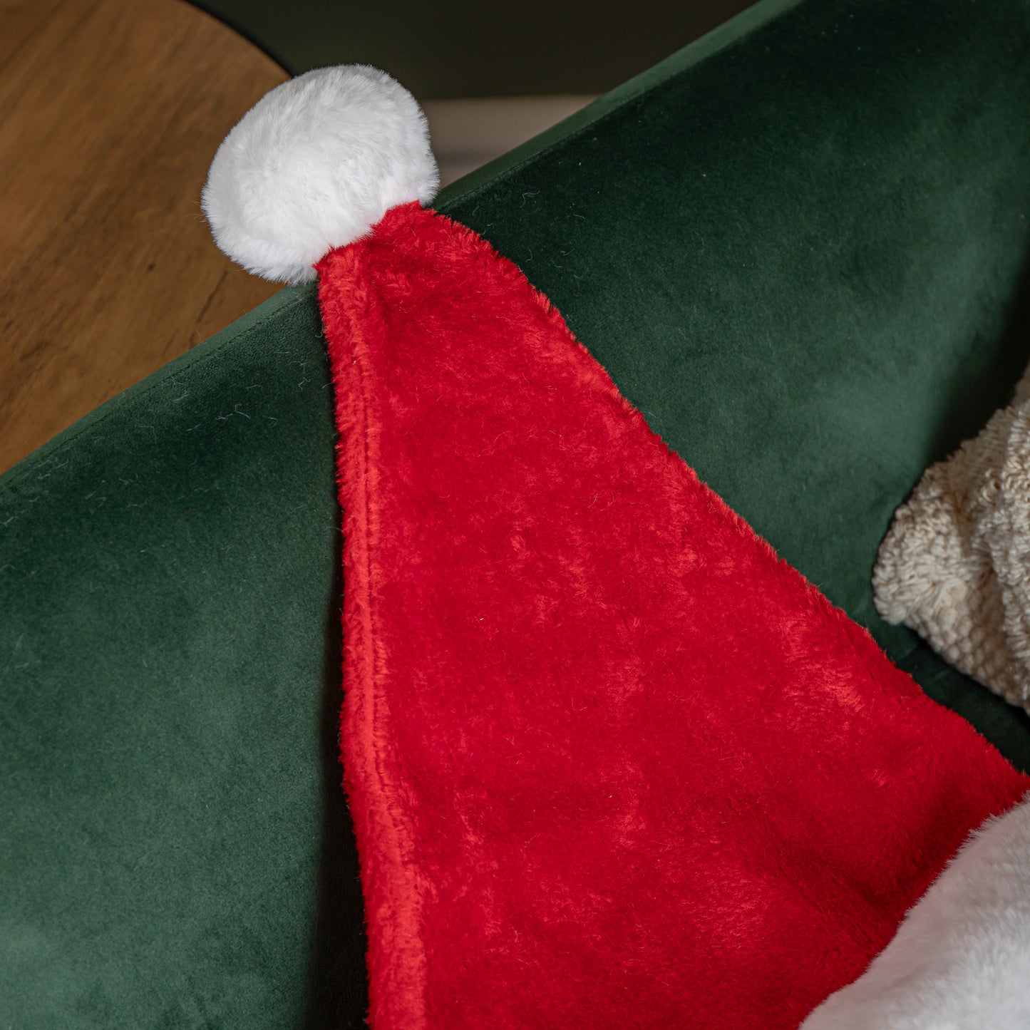 Red and White Soft Traditional Christmas Santa Hat