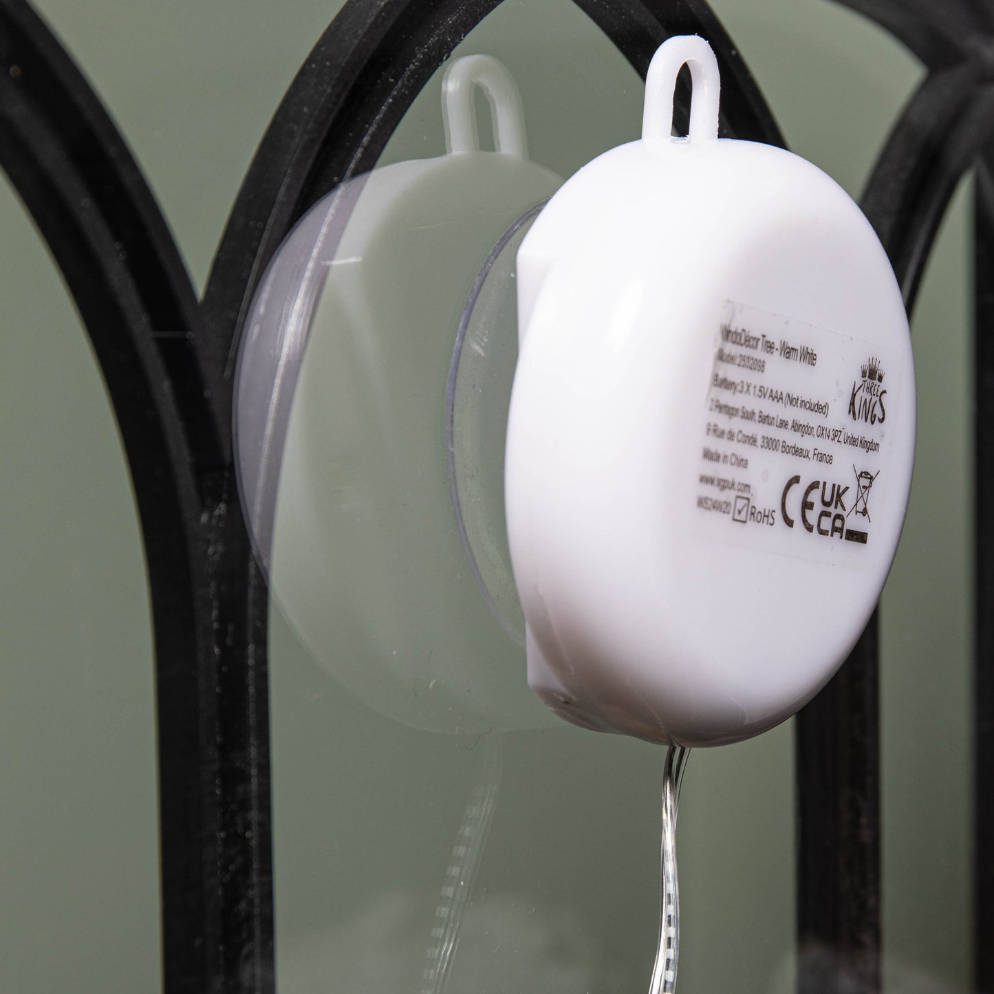 20cm Battery Operated Light up Christmas Tree Window Decoration with Warm White LEDs