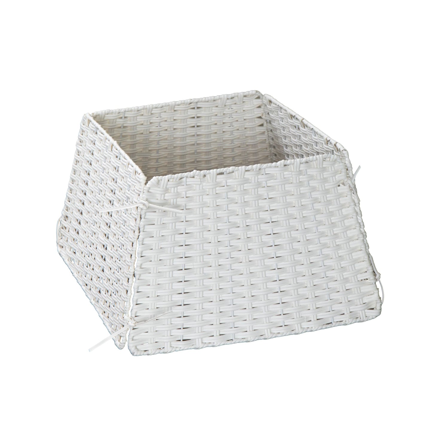 47cm x 46cm Samuel Alexander Foldable Faux Rattan Christmas Tree Skirt in White