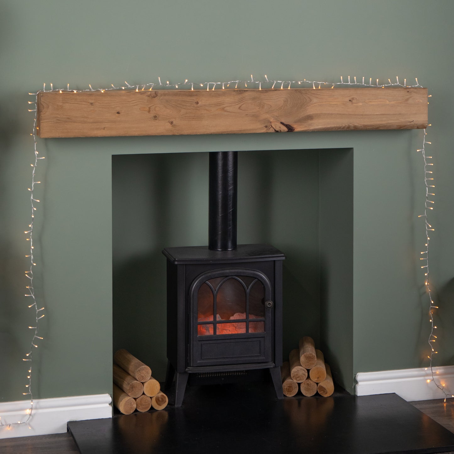 50m 2000 LED TreeBrights Christmas String Lights with Timer in Vintage Gold on Clear Cable