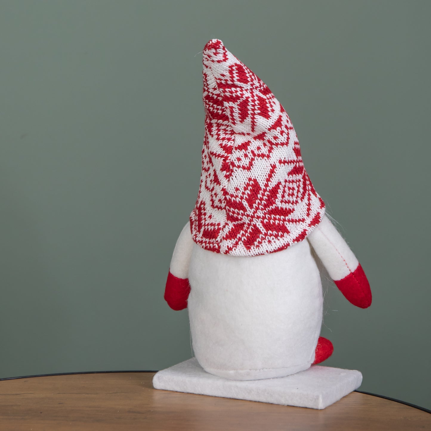 30cm Plush Gnome Gonk Christmas Stocking Holder Decoration with White Body