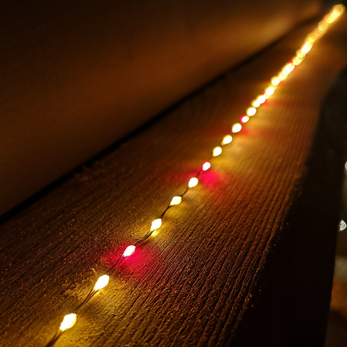 6.4m Compact MicroBrights Christmas Lights with 400 LEDs in Red & Vintage Gold