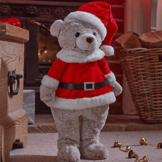 50cm Large Plush Standing Teddy Santa Christmas Decoration