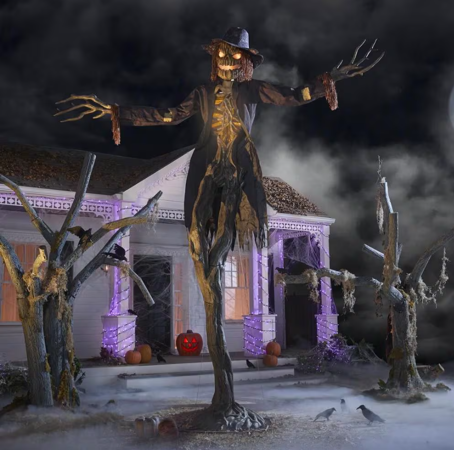 Home Accents 15ft Giant Sized Animated LED Worricrow Scarecrow